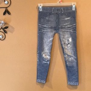 Blue jean leggings